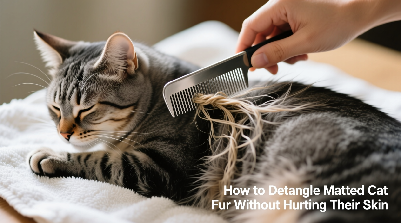 how to detangle matted cat fur without hurting their skin