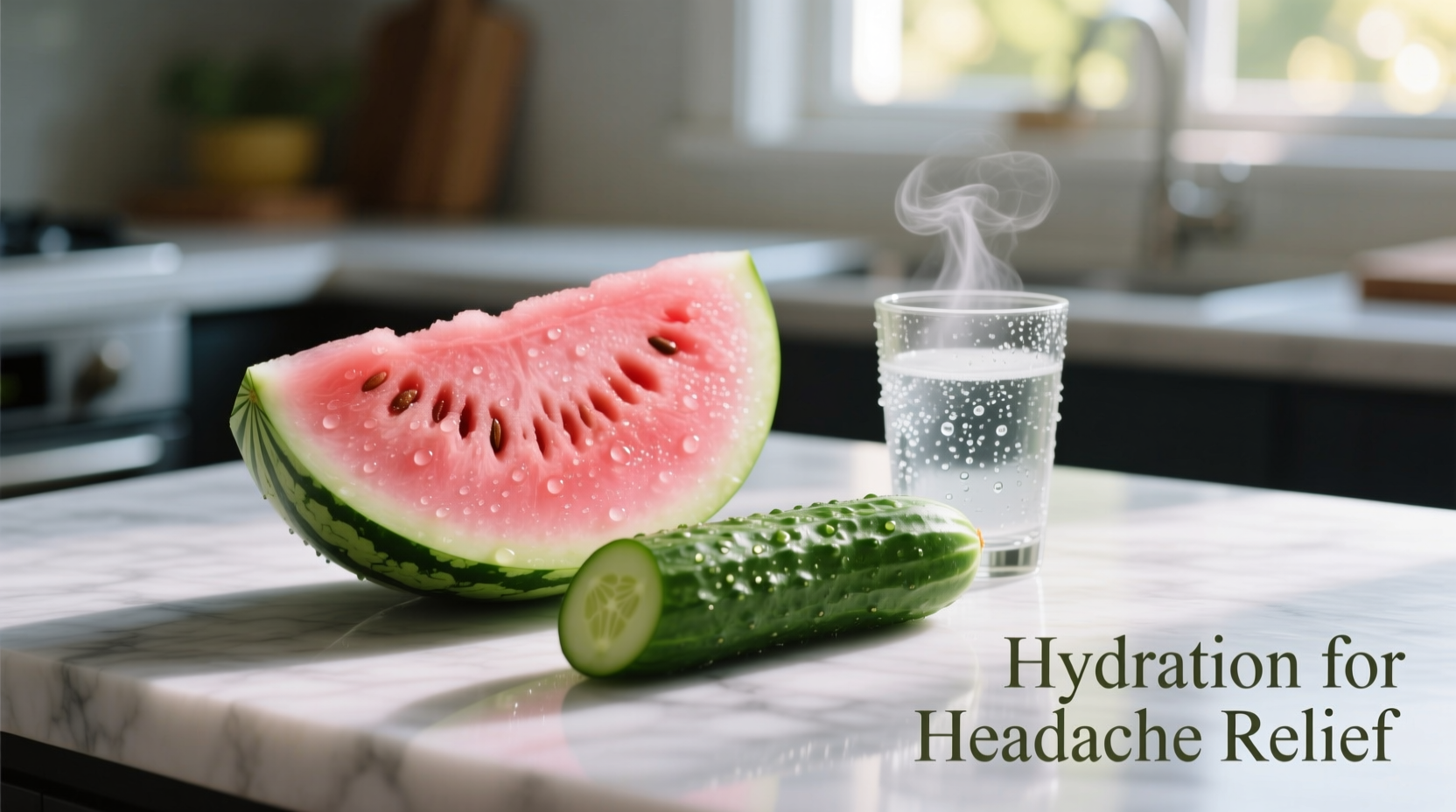 Watermelon and cucumber for headache hydration