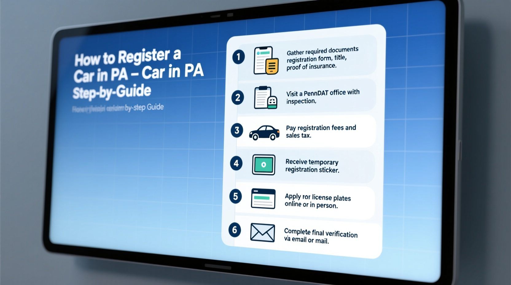 how to register a car in pa