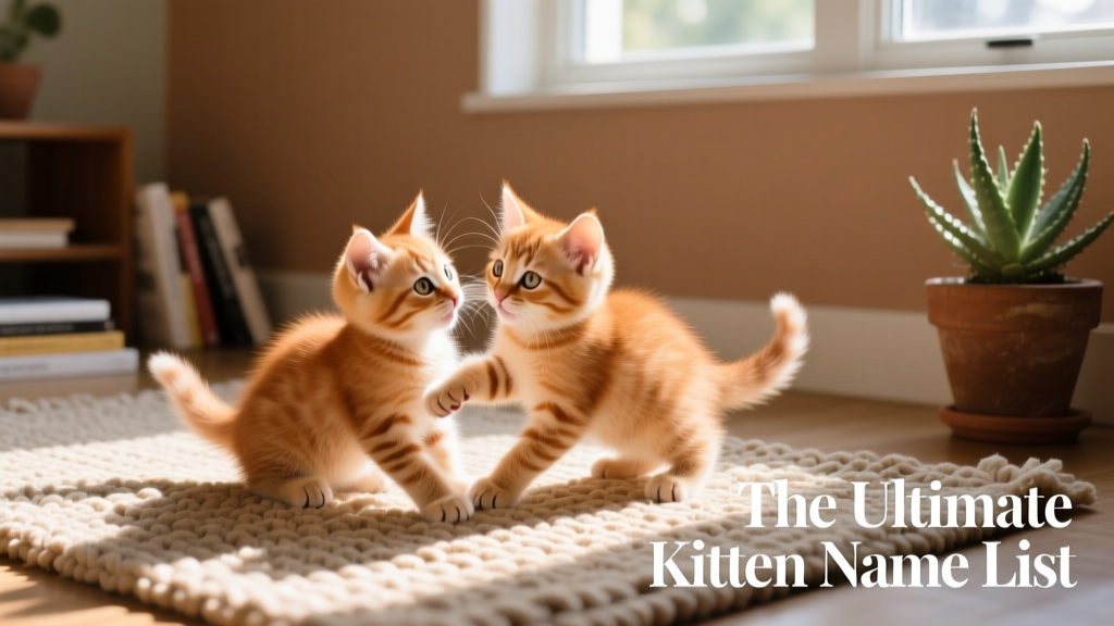 Two ginger kittens playing together