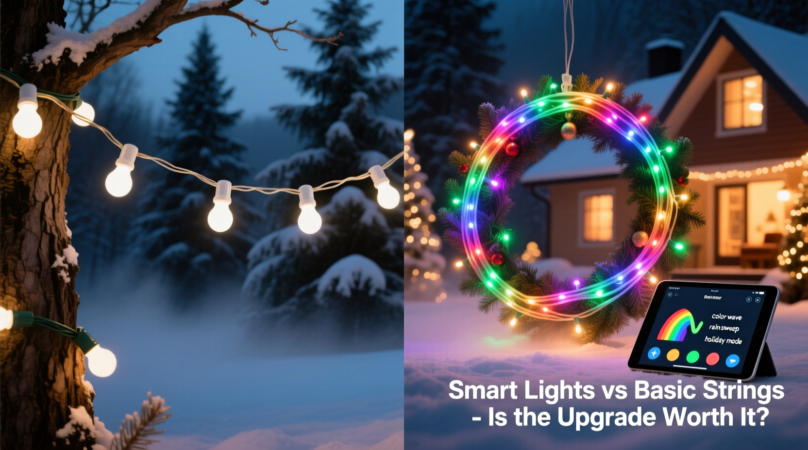 smart christmas lights vs basic string lights is the upgrade really better
