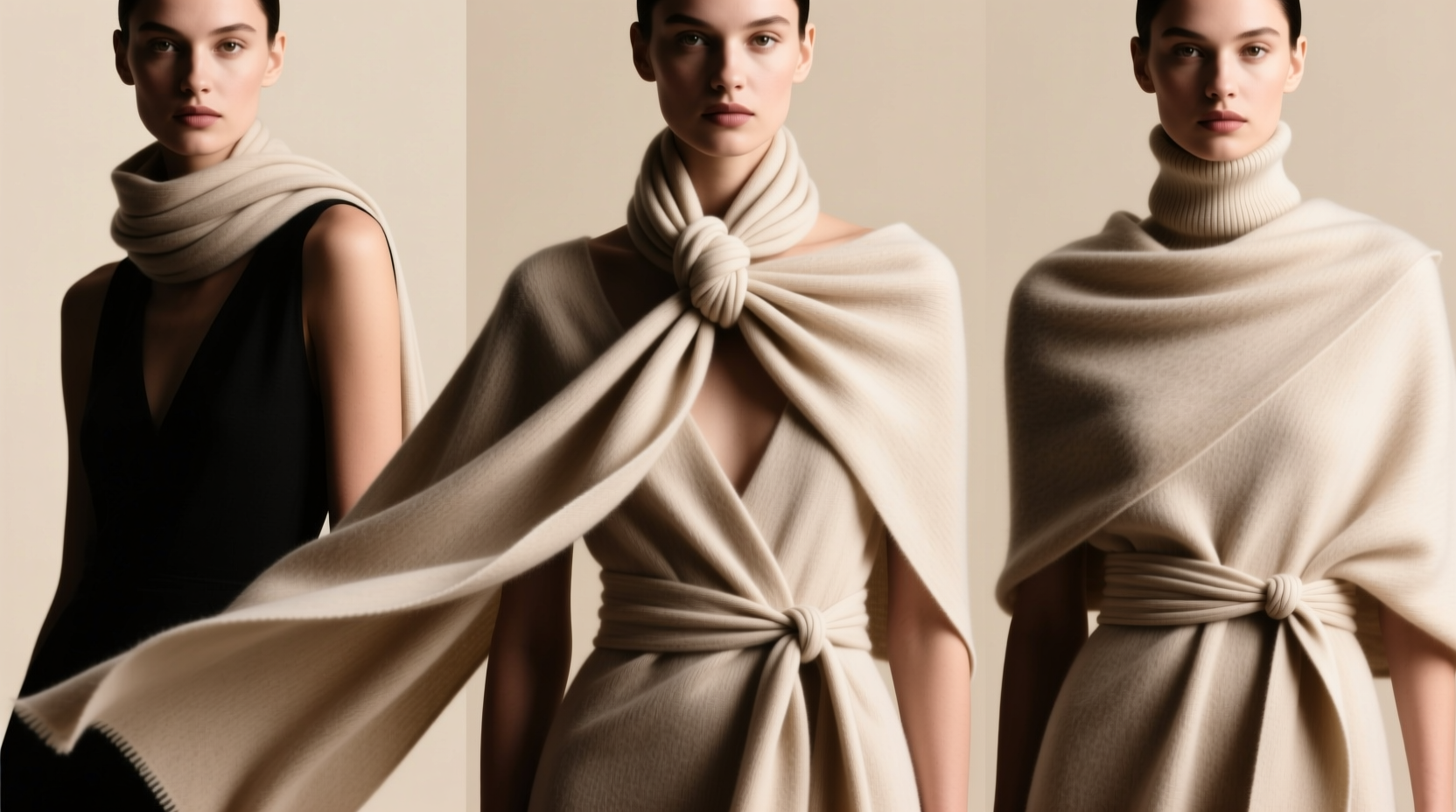 how to style a scarf in five ways beyond just wrapping it once