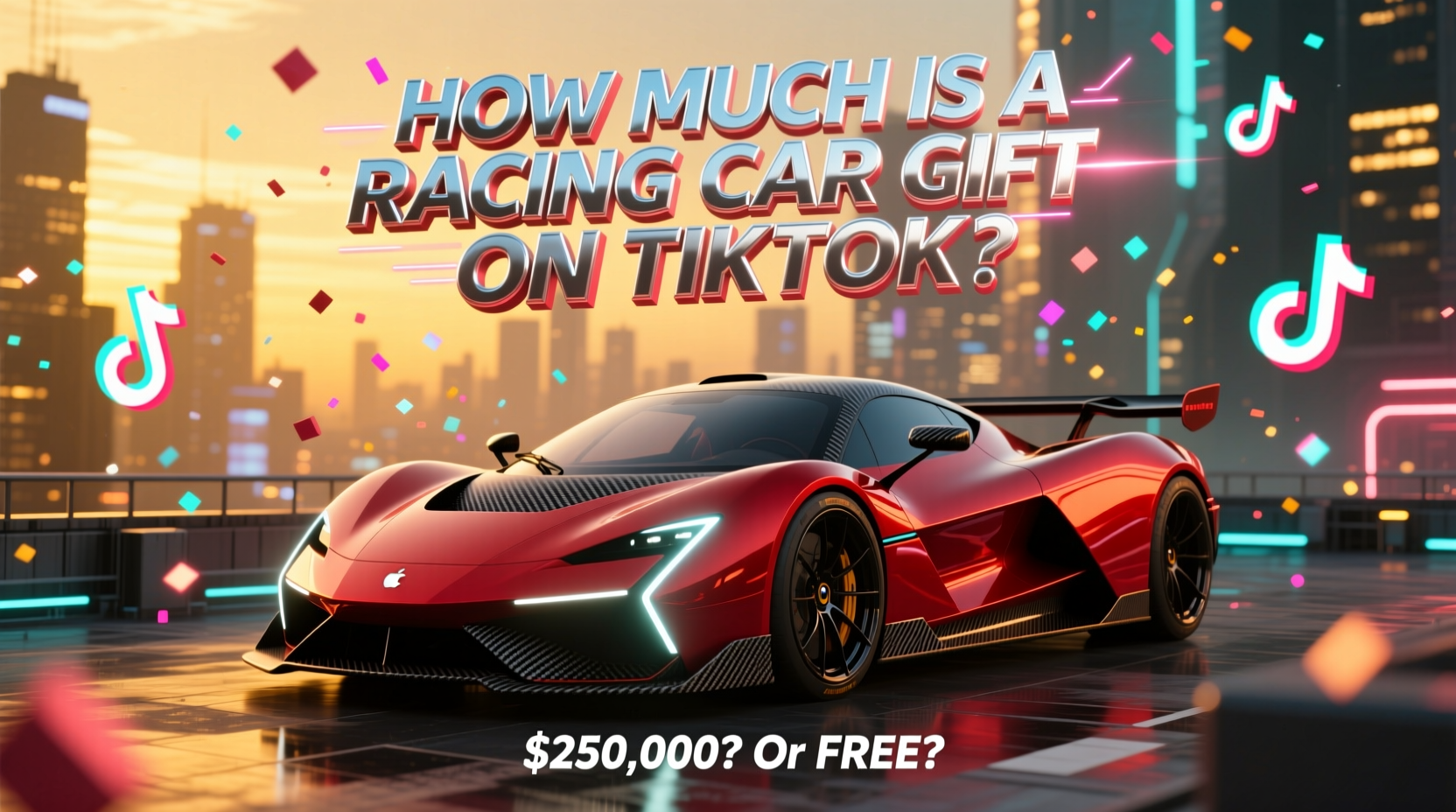 how much is a racing car gift on tiktok