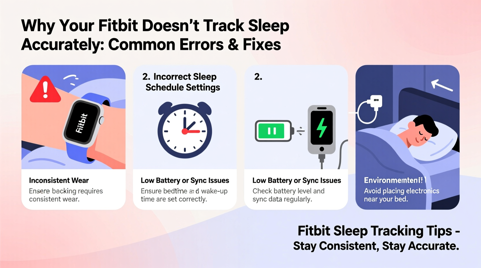 why does my fitbit not track sleep accurately common errors