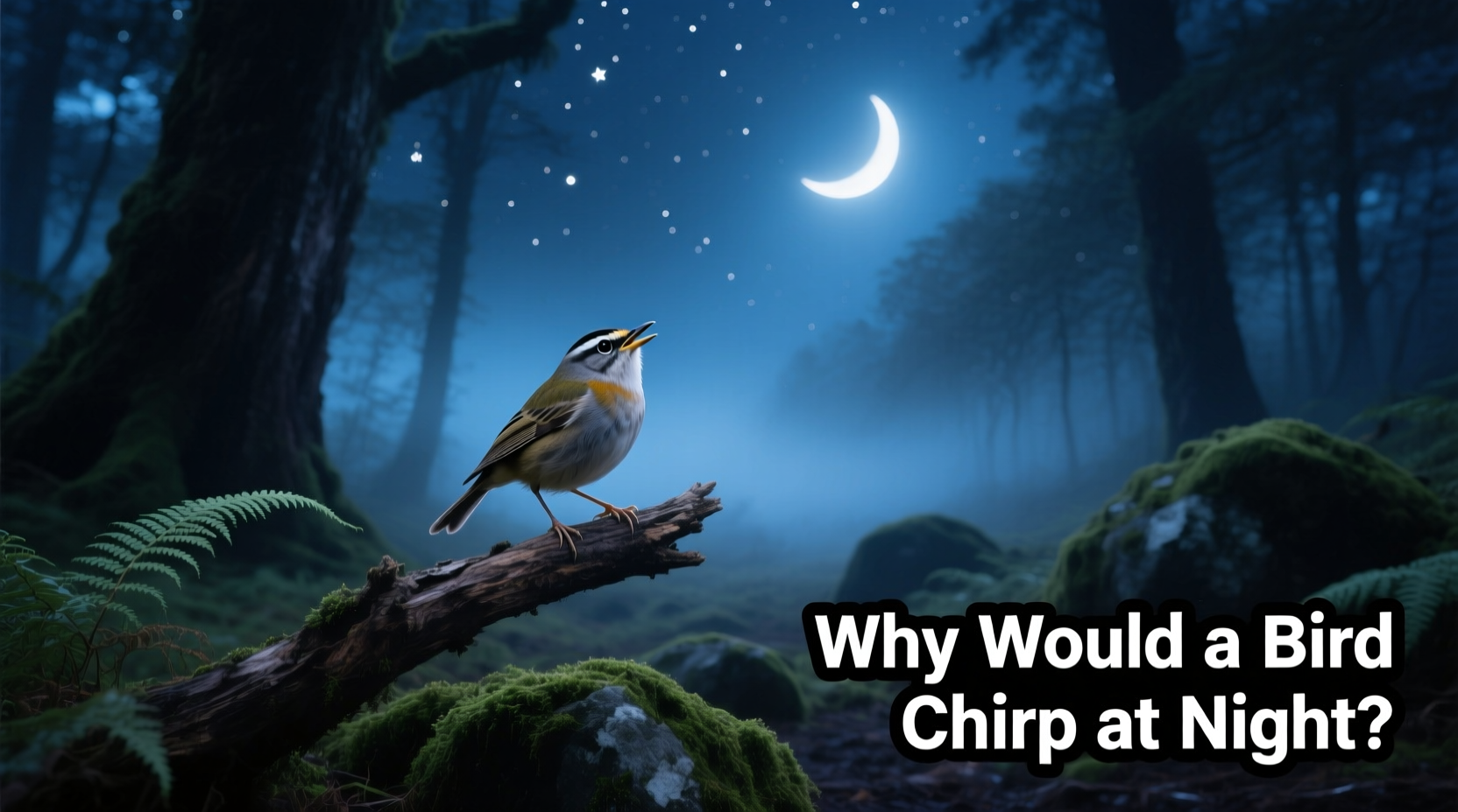 why would a bird chirp at night