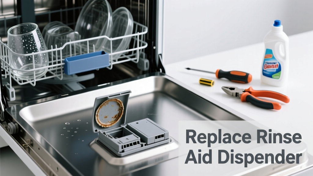 Dishwasher Leaving Spots? Replace the Rinse Aid Dispenser