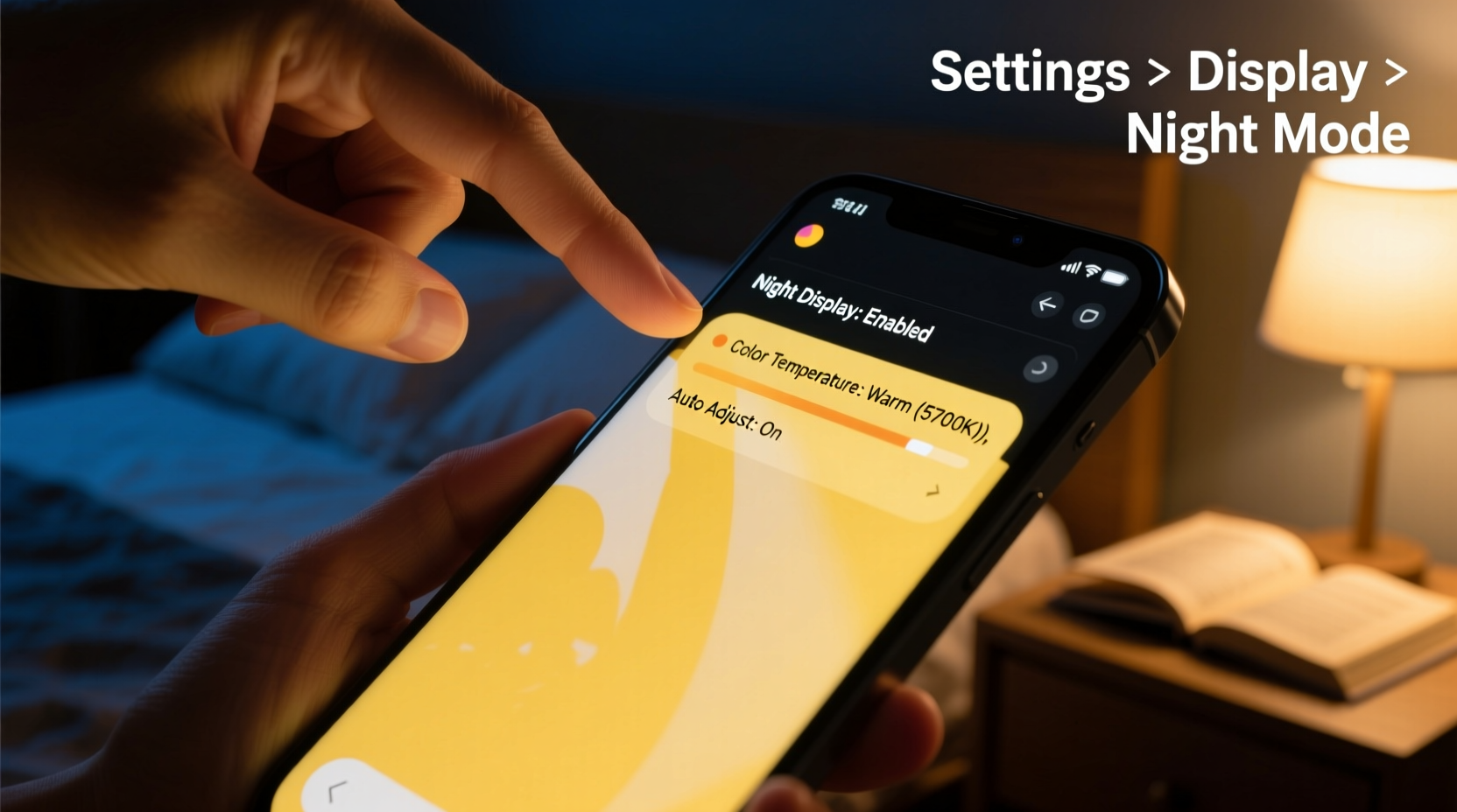 why is my phone screen yellowing overnight display settings to check first