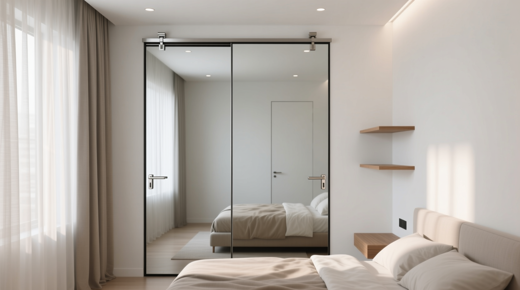 mirrored sliding door small bedroom truth