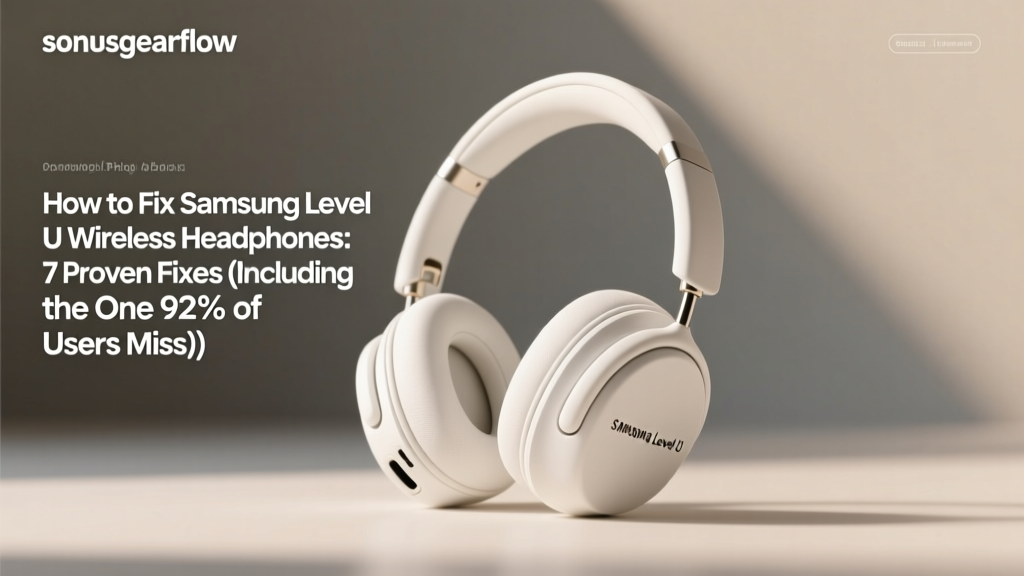 Fix Samsung Level U Headphones: 7 Proven Fixes