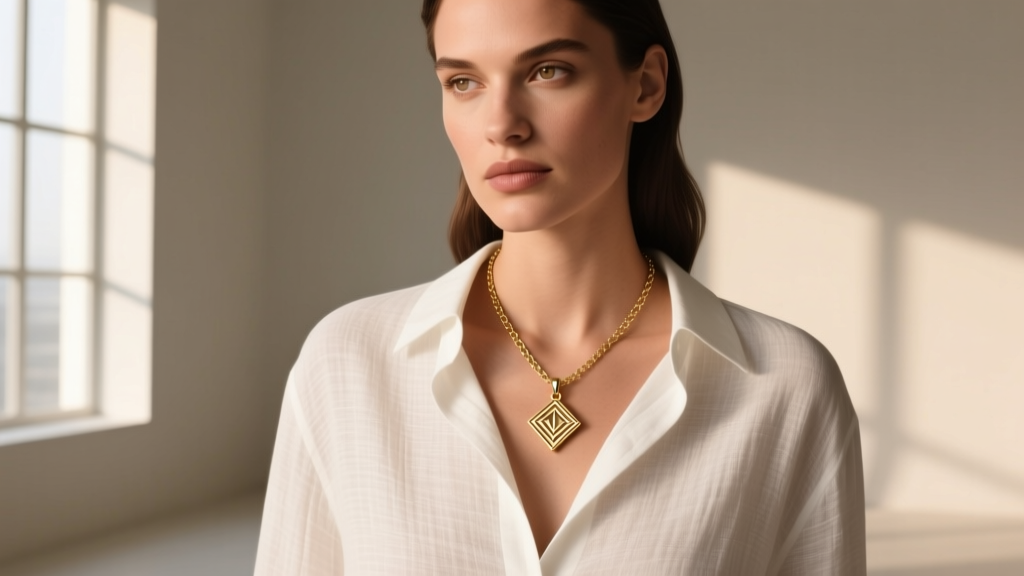 How to Wear a Gold Chain Necklace with a Pendant