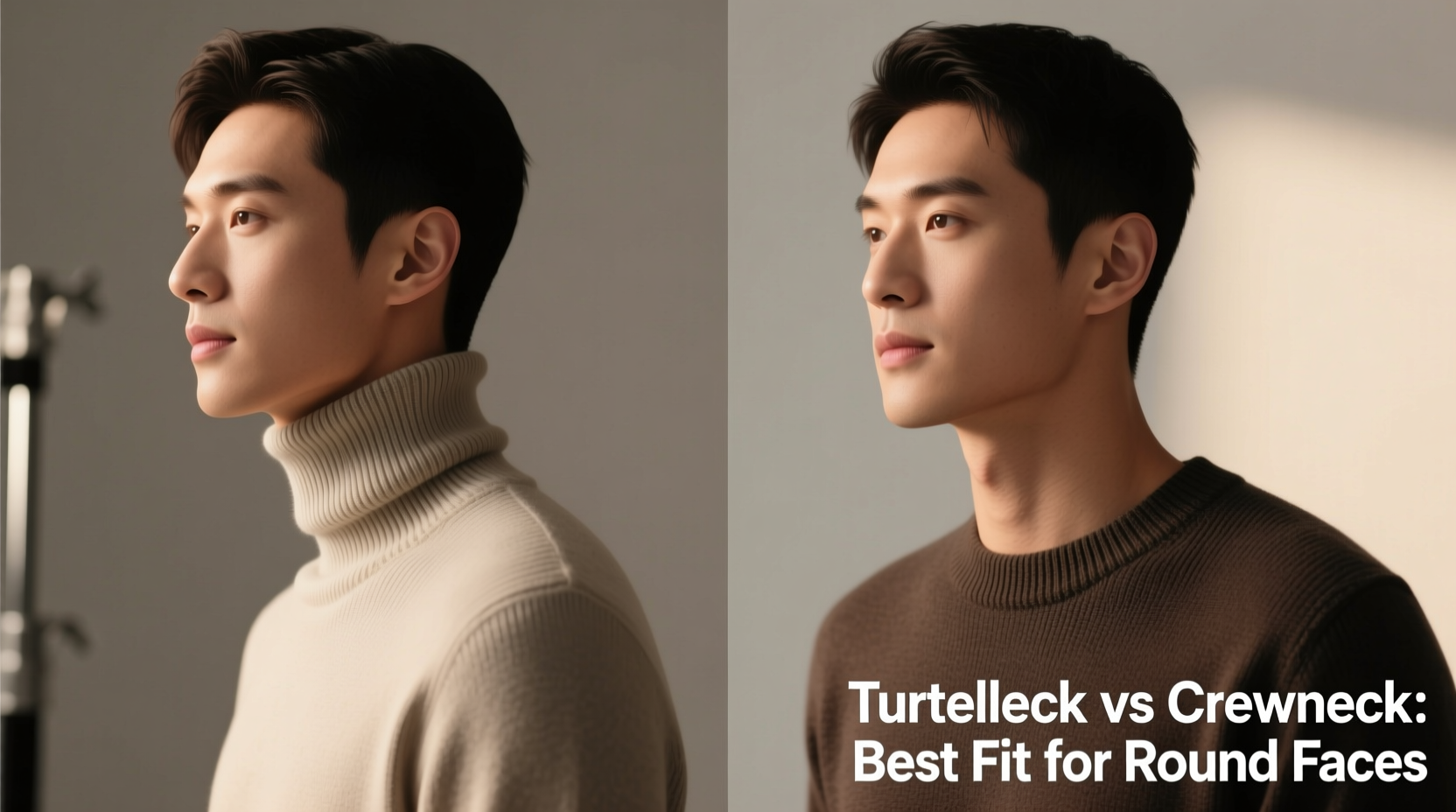 turtleneck vs crewneck sweaters which suits round face shapes
