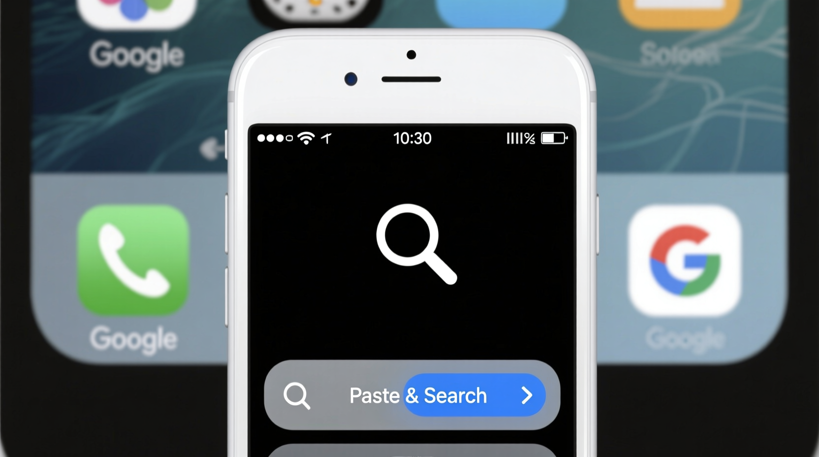 instantly search google in ios 9 with paste and search