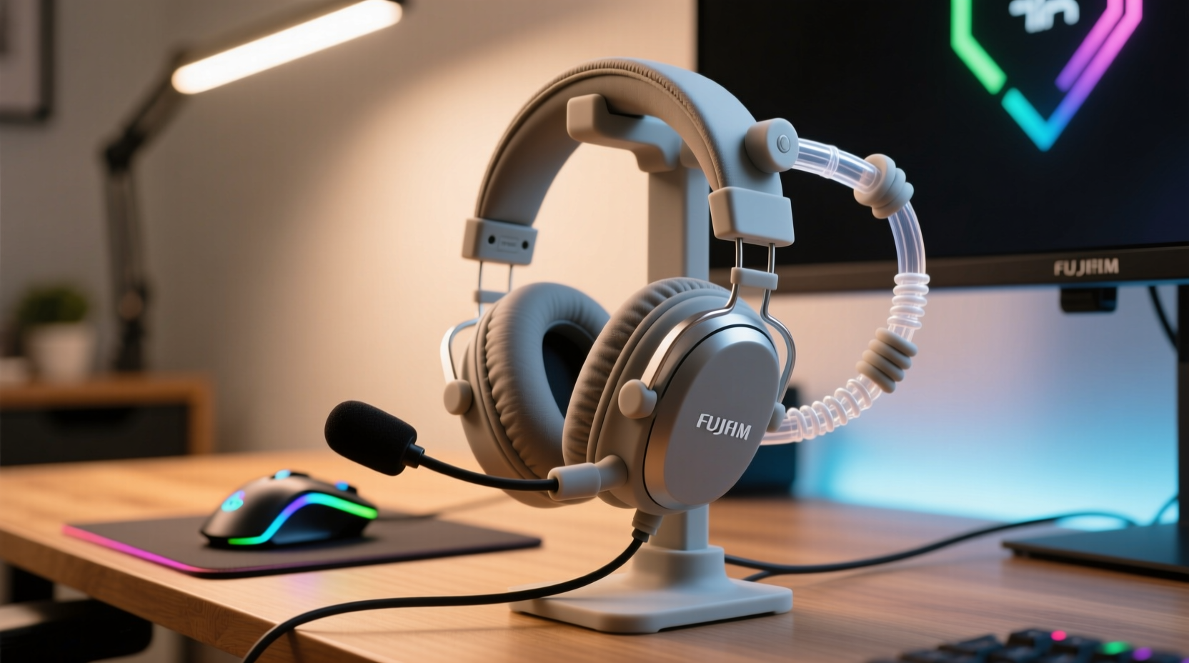 gaming headset mic arm organization