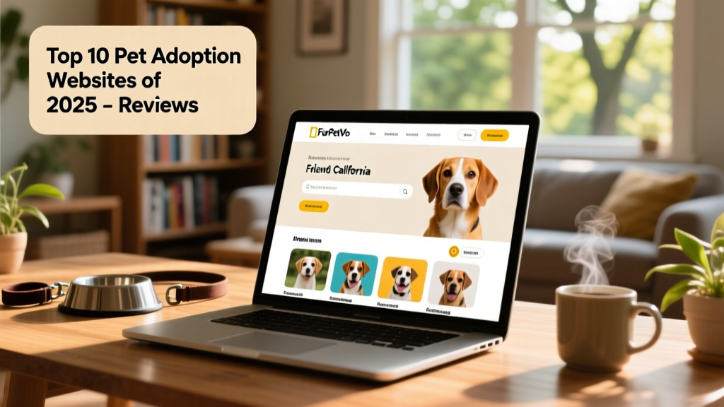Screenshot of the FurPetVo website interface showing a filtered search for medium-sized, friendly dogs in California