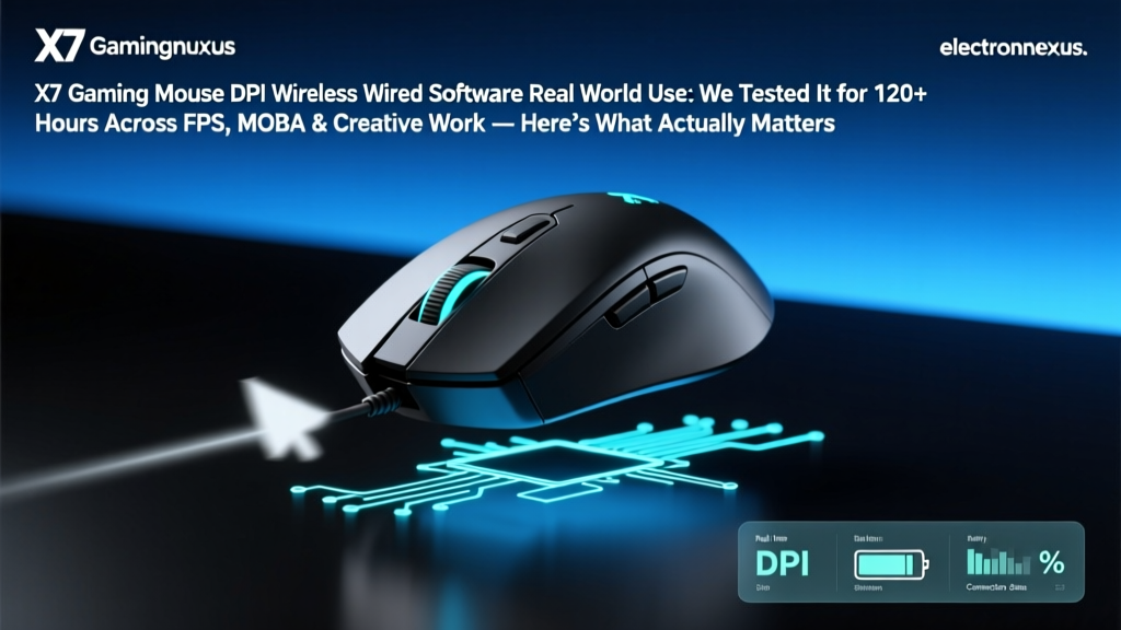 X7 Gaming Mouse DPI Wireless Wired Software Real World Use: We Tested It for 120+ Hours Across FPS, MOBA & Creative Work — Here’s What Actually Matters