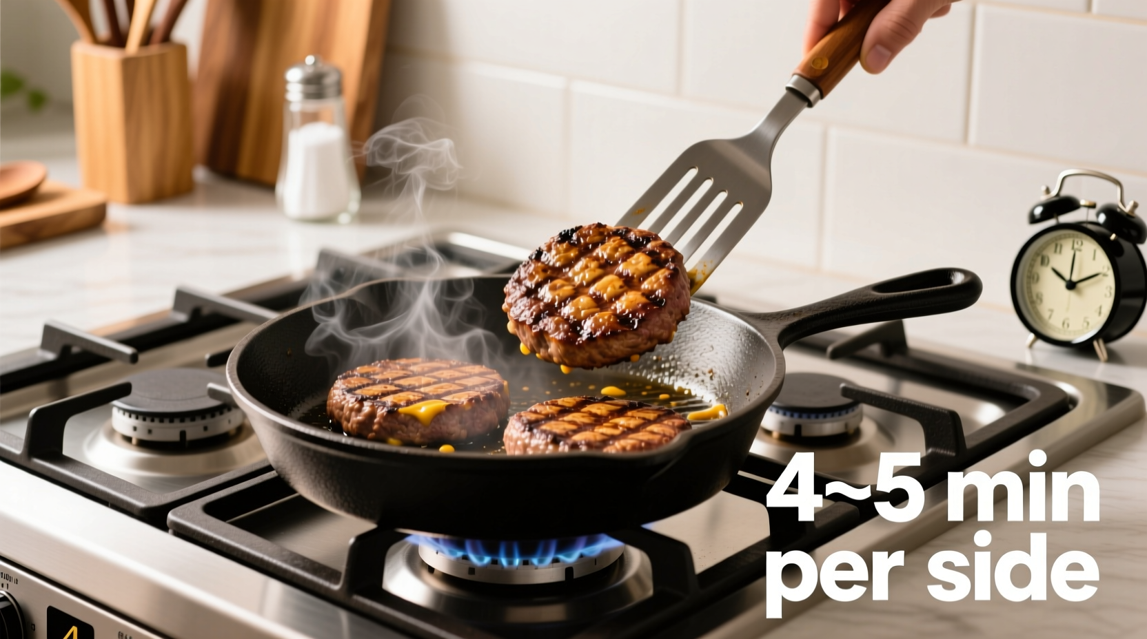 how long to cook burgers on stove