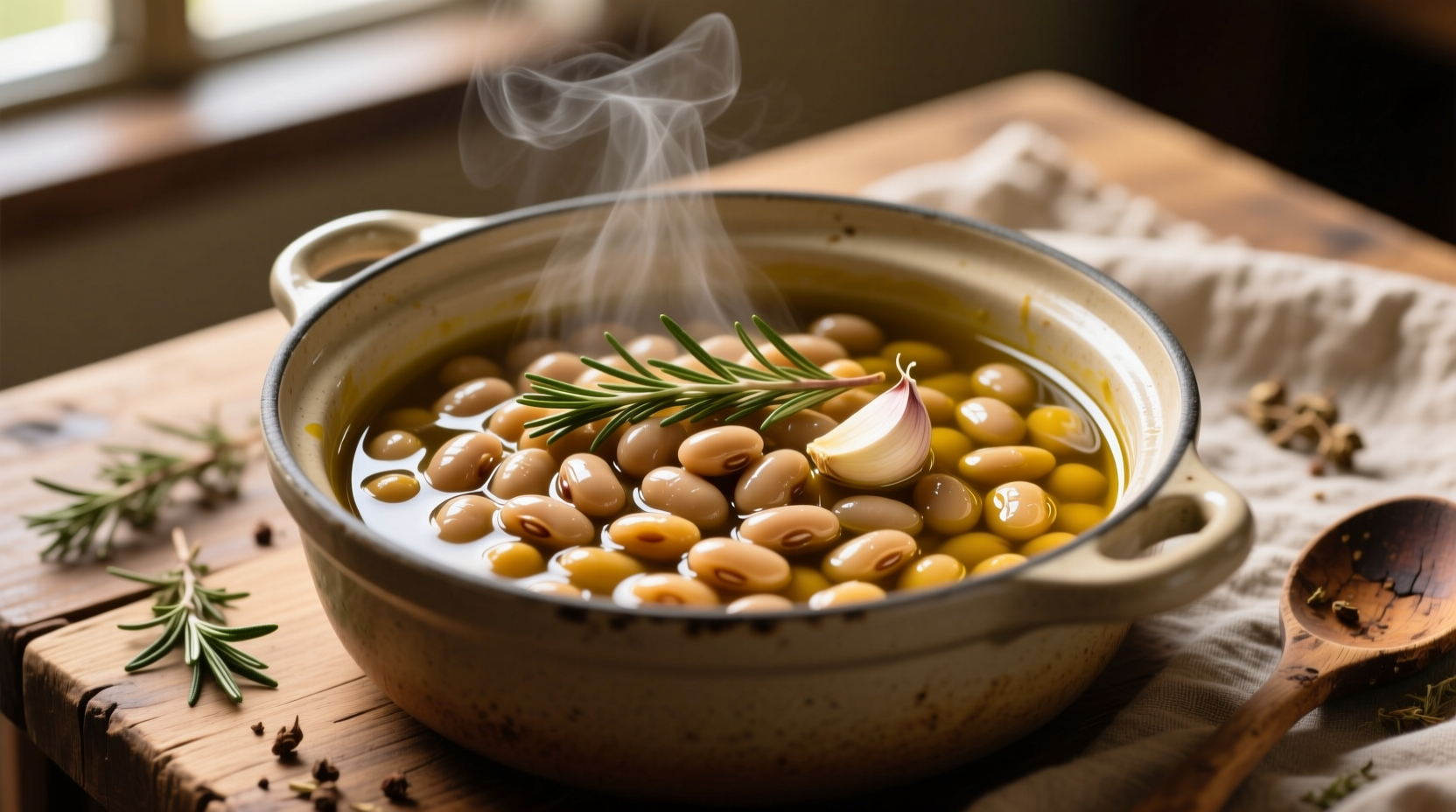 boost the flavor of canned beans by simmering them in o