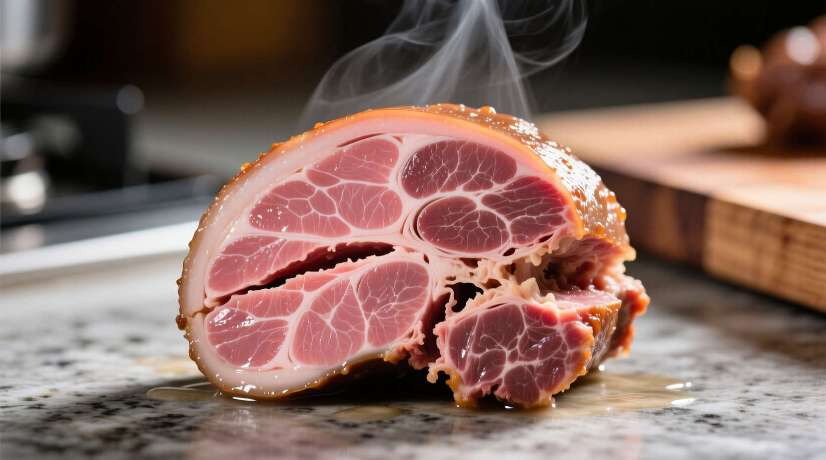 Sliced cooked cow tongue showing tender texture