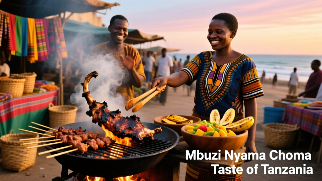 Mbuzi Nyama Choma: Tanzania’s Smoky Goat Meat Tradition, From Street Grills to Family Tables