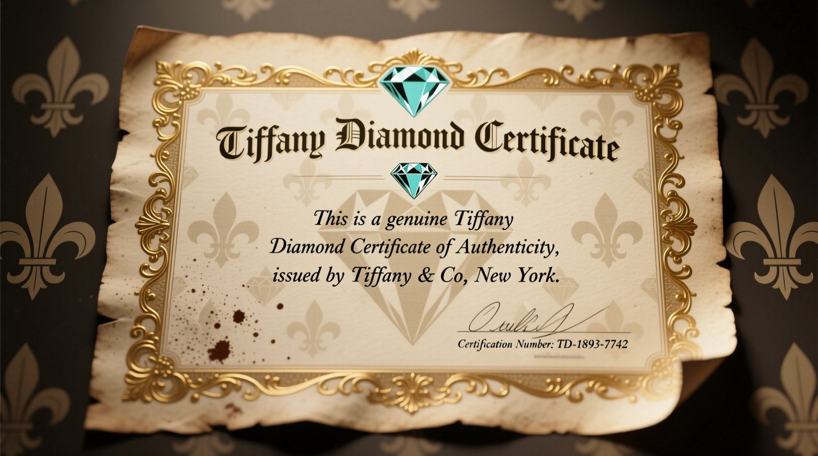 what is the tiffany diamond certificate