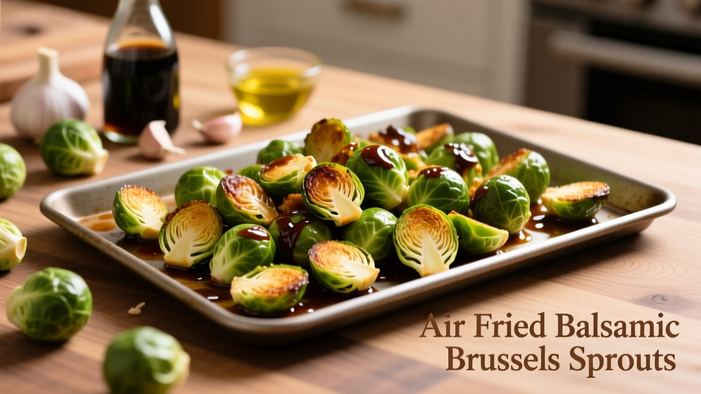 Air Fried Balsamic Brussels Sprouts Recipe (Crispy!)