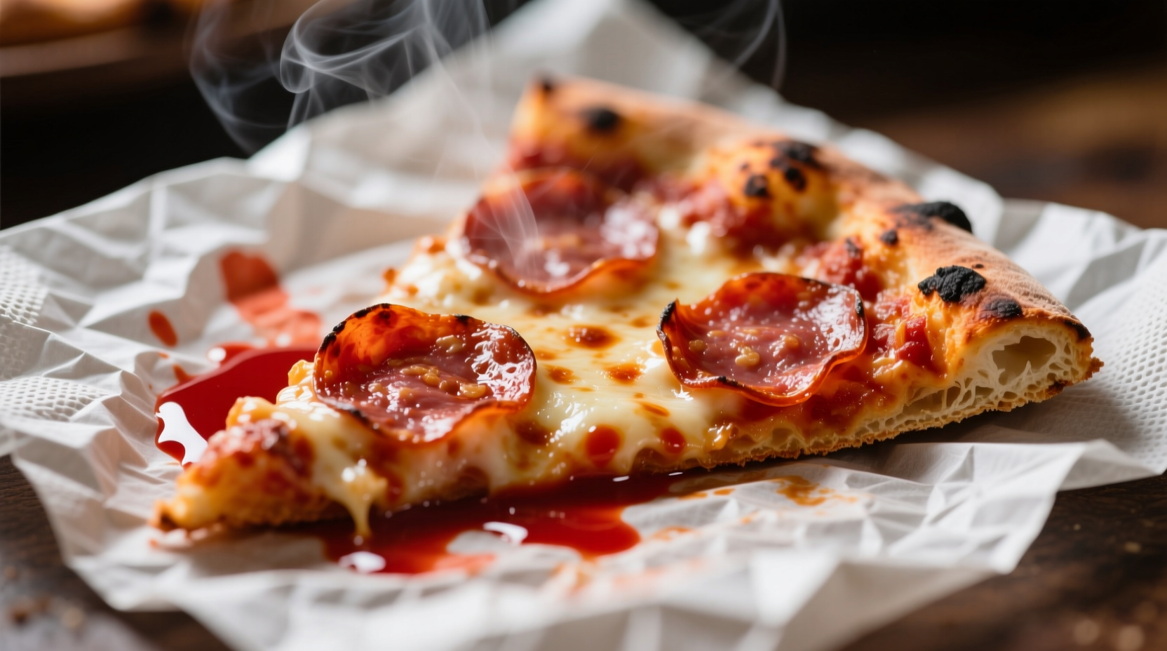 blotting pizza with a napkin actually cuts significant