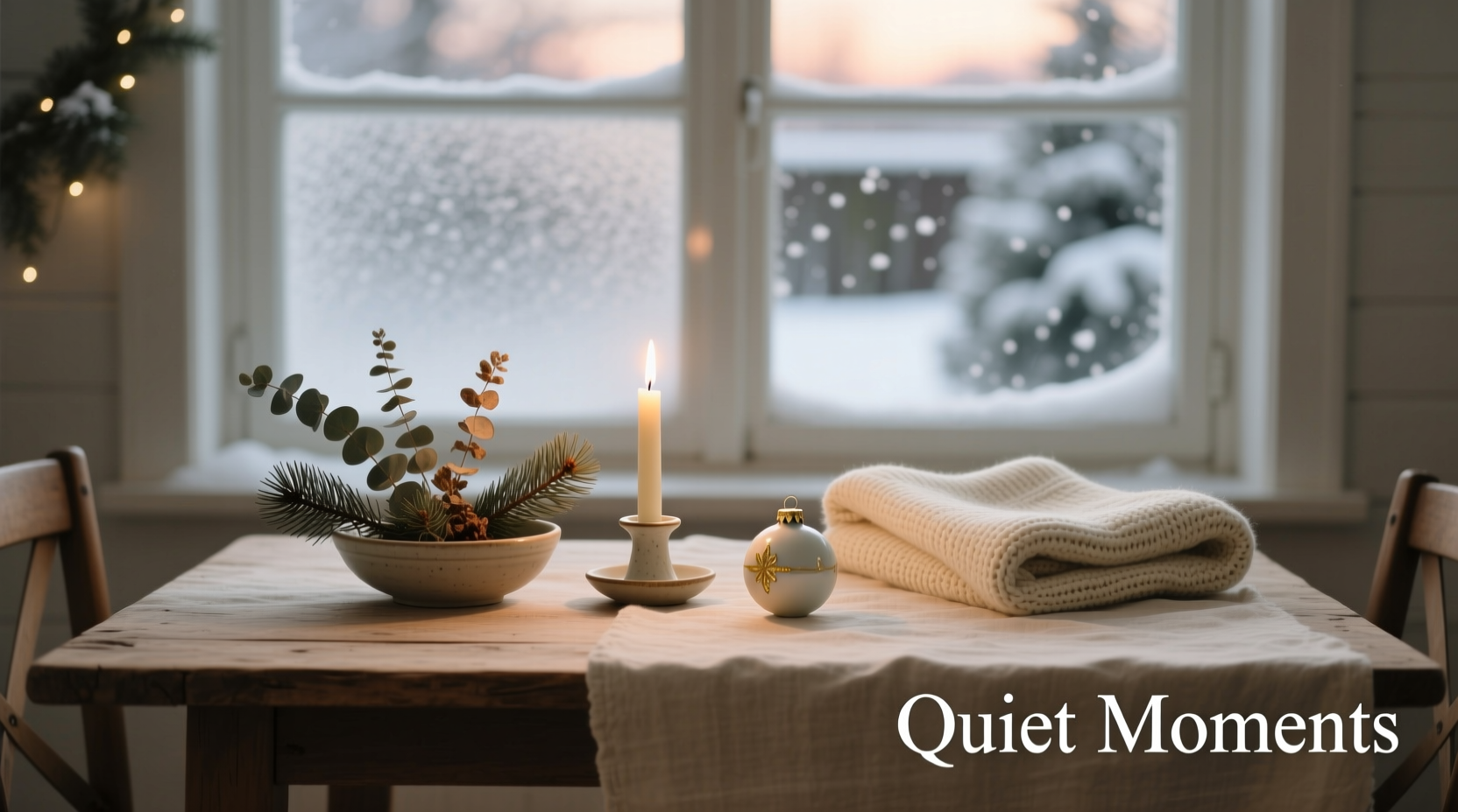 how to create a calming christmas aesthetic using soft lighting and neutral tones