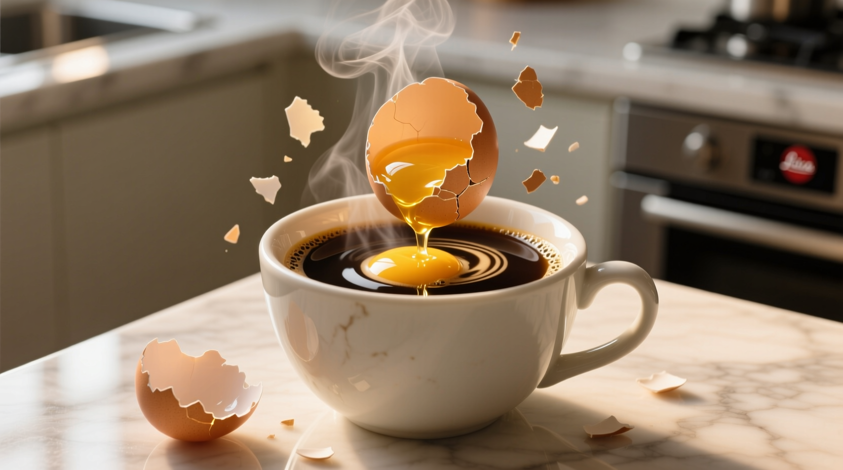 eggs in coffee tiktok trend