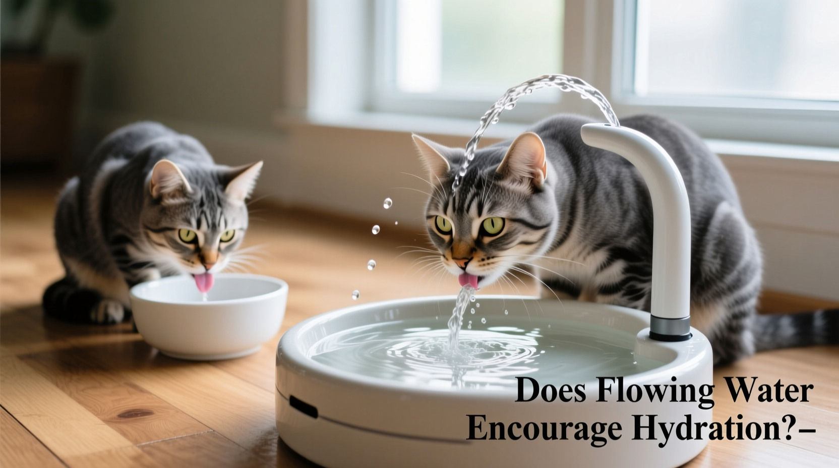 cat water fountain vs regular bowl does flowing water actually encourage hydration