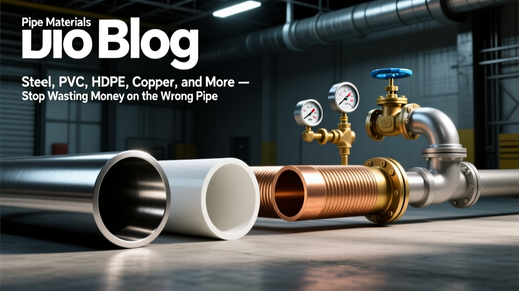 Pipe Materials Comparison: Steel, PVC, HDPE, Copper & More