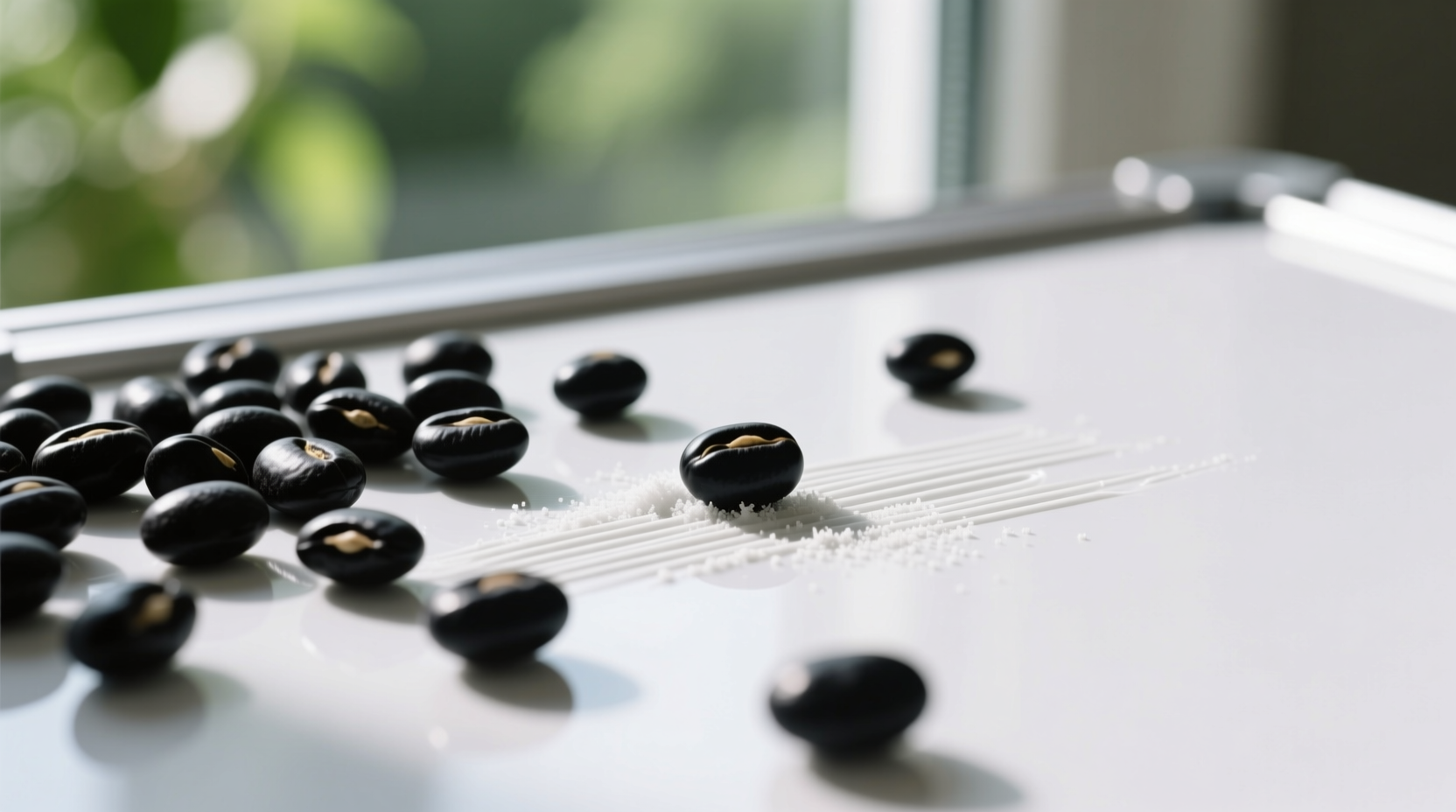 eco friendly whiteboard cleaning with black beans