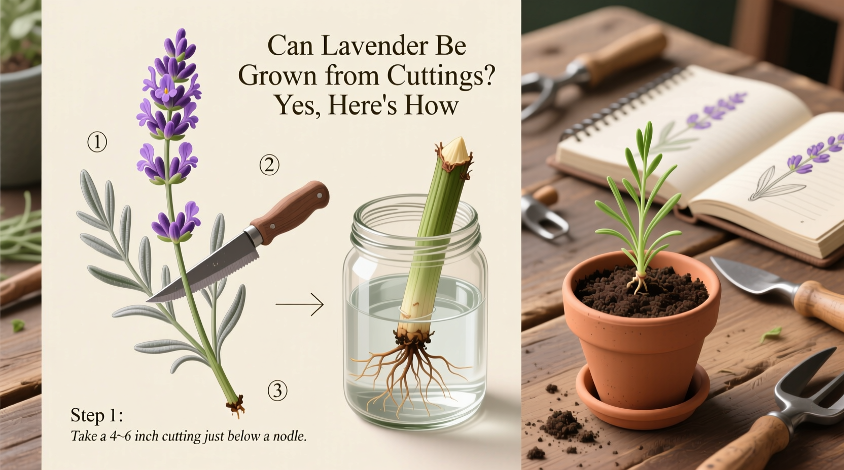 Grow Lavender from Cuttings in 5 Steps | TheHomeSprouts