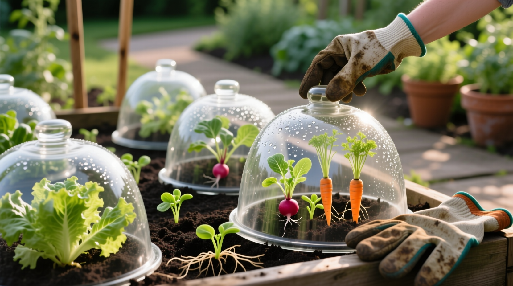 how to use garden cloches