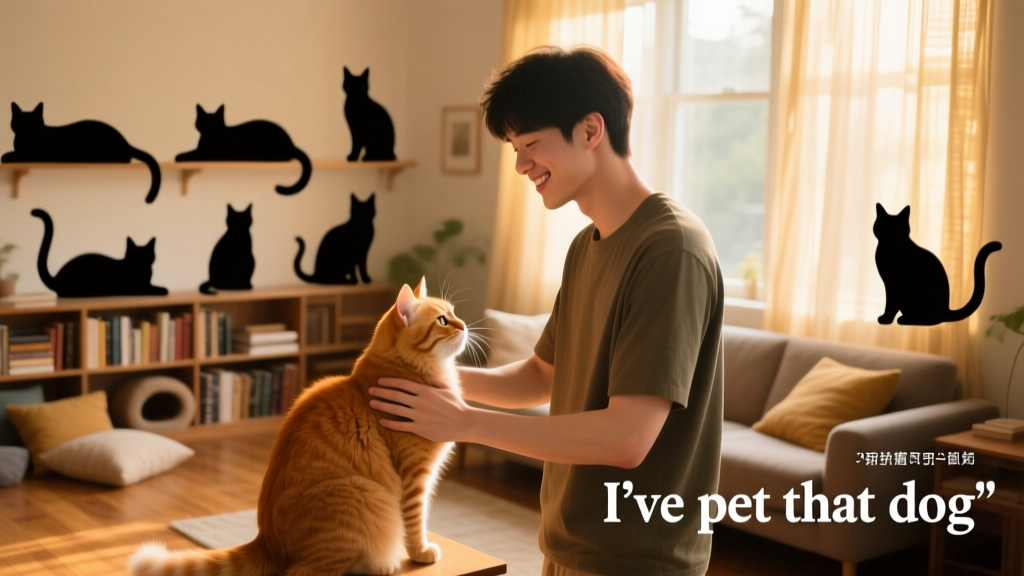 'I've Pet That Dog' Inspires Brother To Pet As Many Cats As He Can