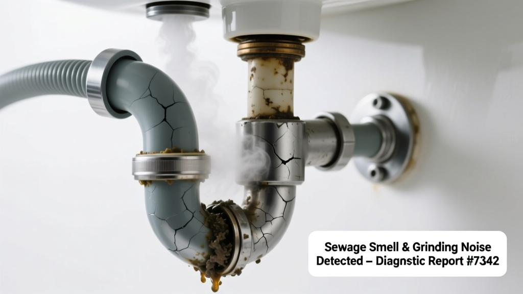 Sewage Smell & Grinding Noise in Bathroom