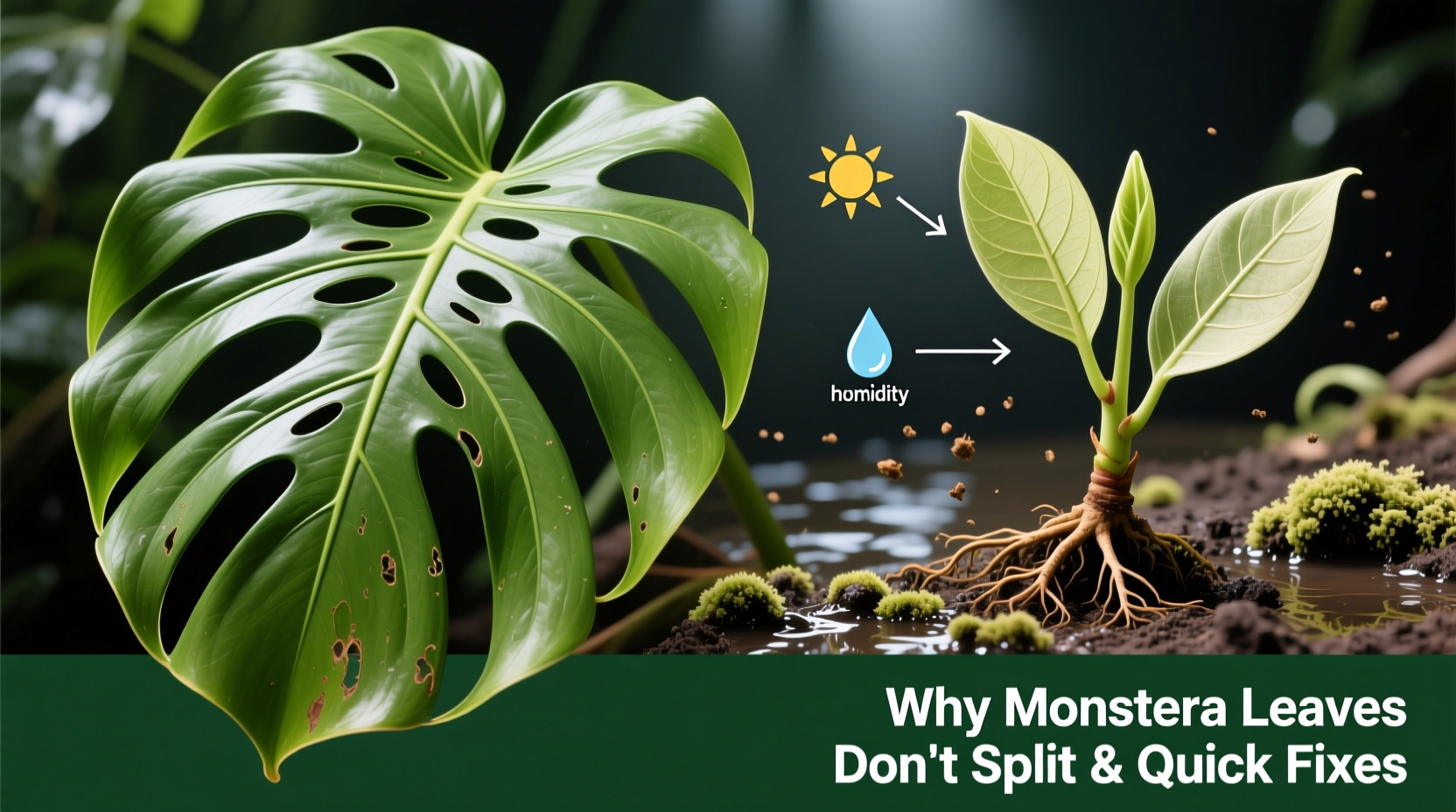 why is my monstera not splitting leaves causes and quick fixes