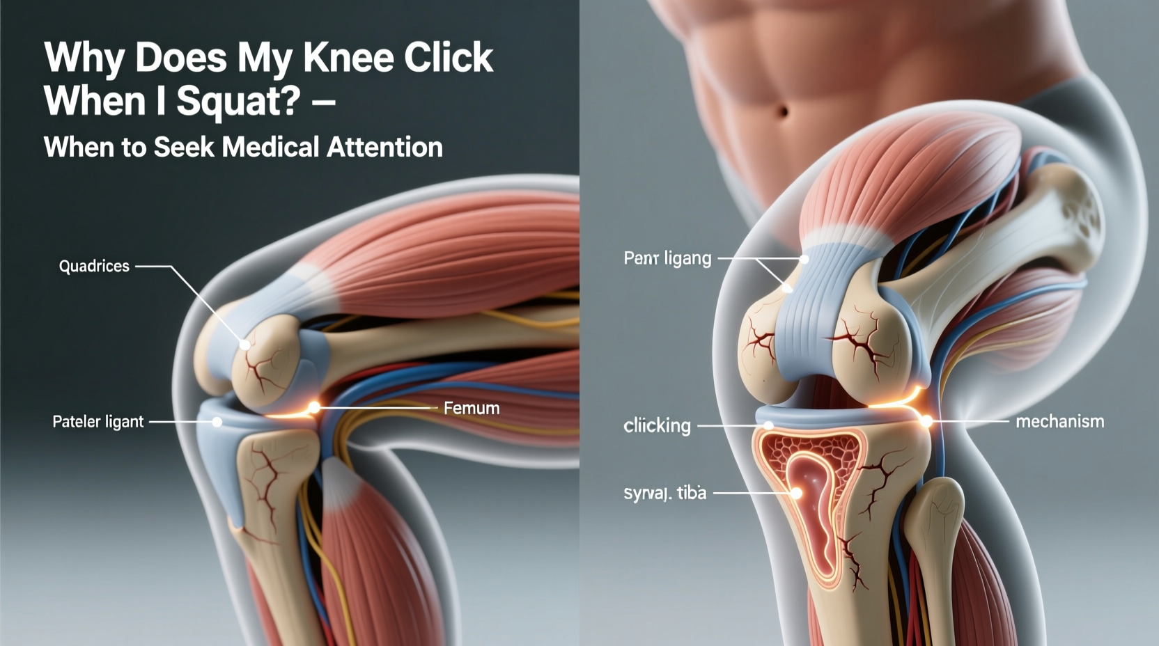 why does my knee click when i squat and when it might need medical attention
