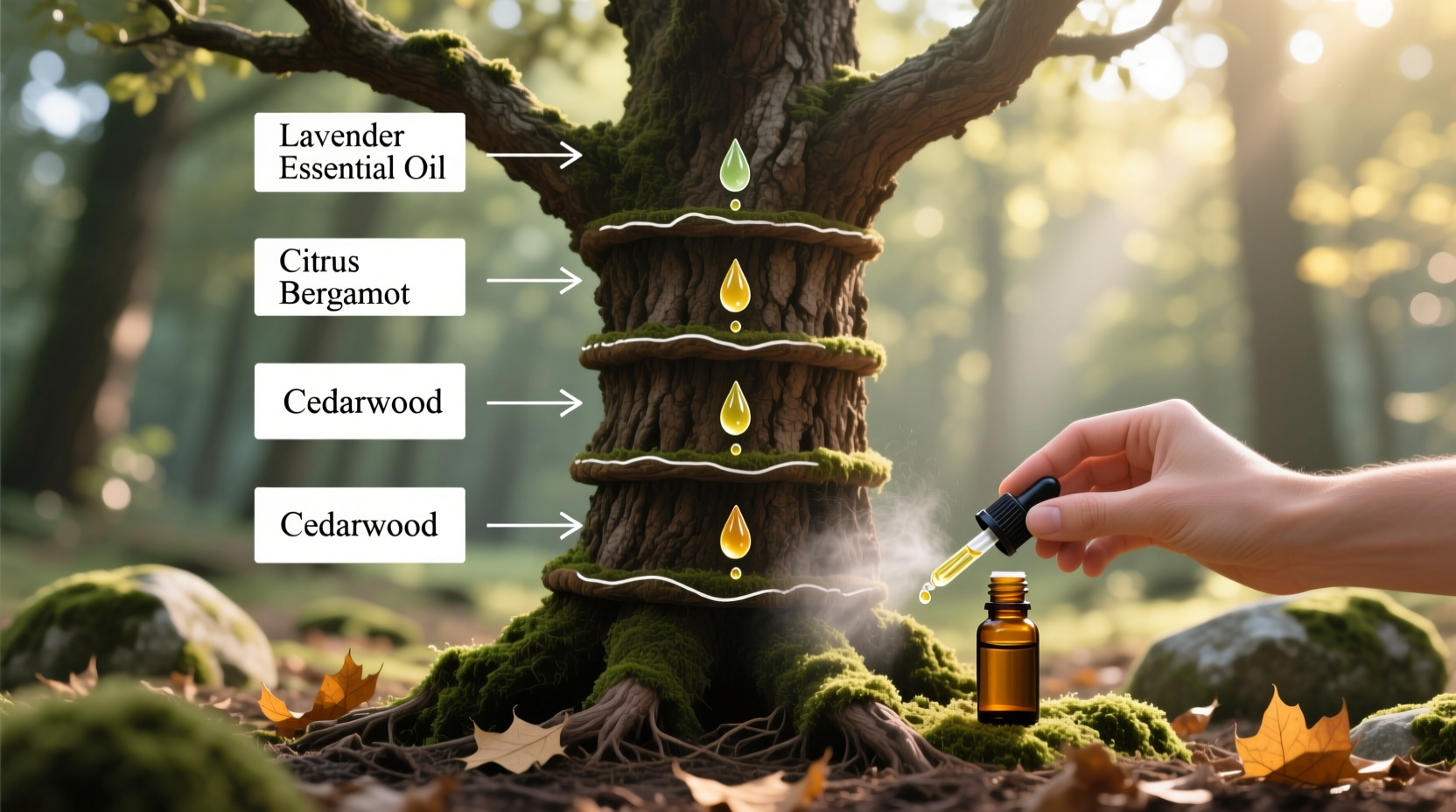 how to make a fragrance ladder for your tree using natural oils
