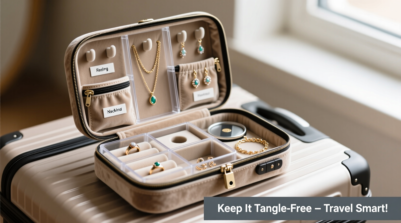 how to store jewelry while traveling to avoid tangling and scratches