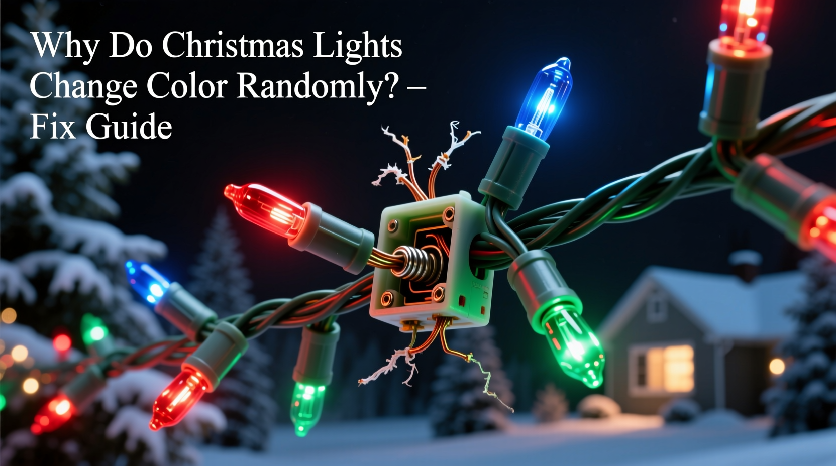 why do some christmas lights change color randomly and how to fix it