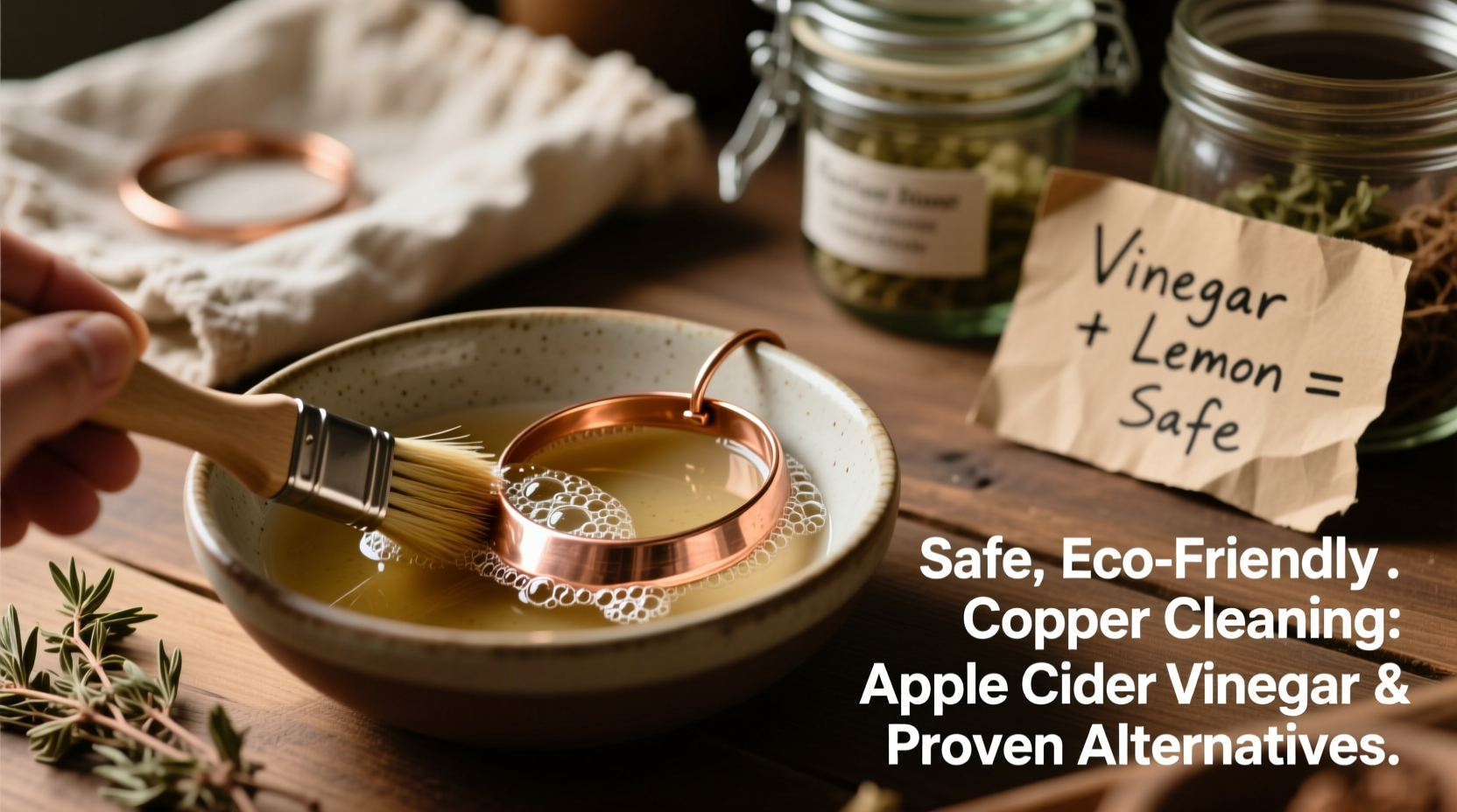is apple cider vinegar safe for copper jewelry
