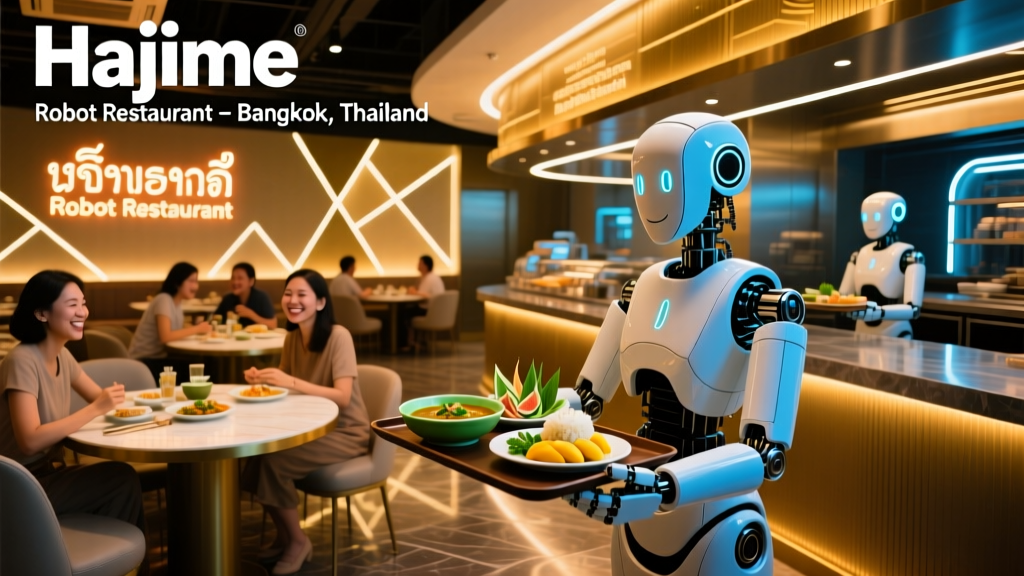 Eating at Hajime Robot Restaurant in Bangkok, Thailand: A Precision-Engineered Dining Experience