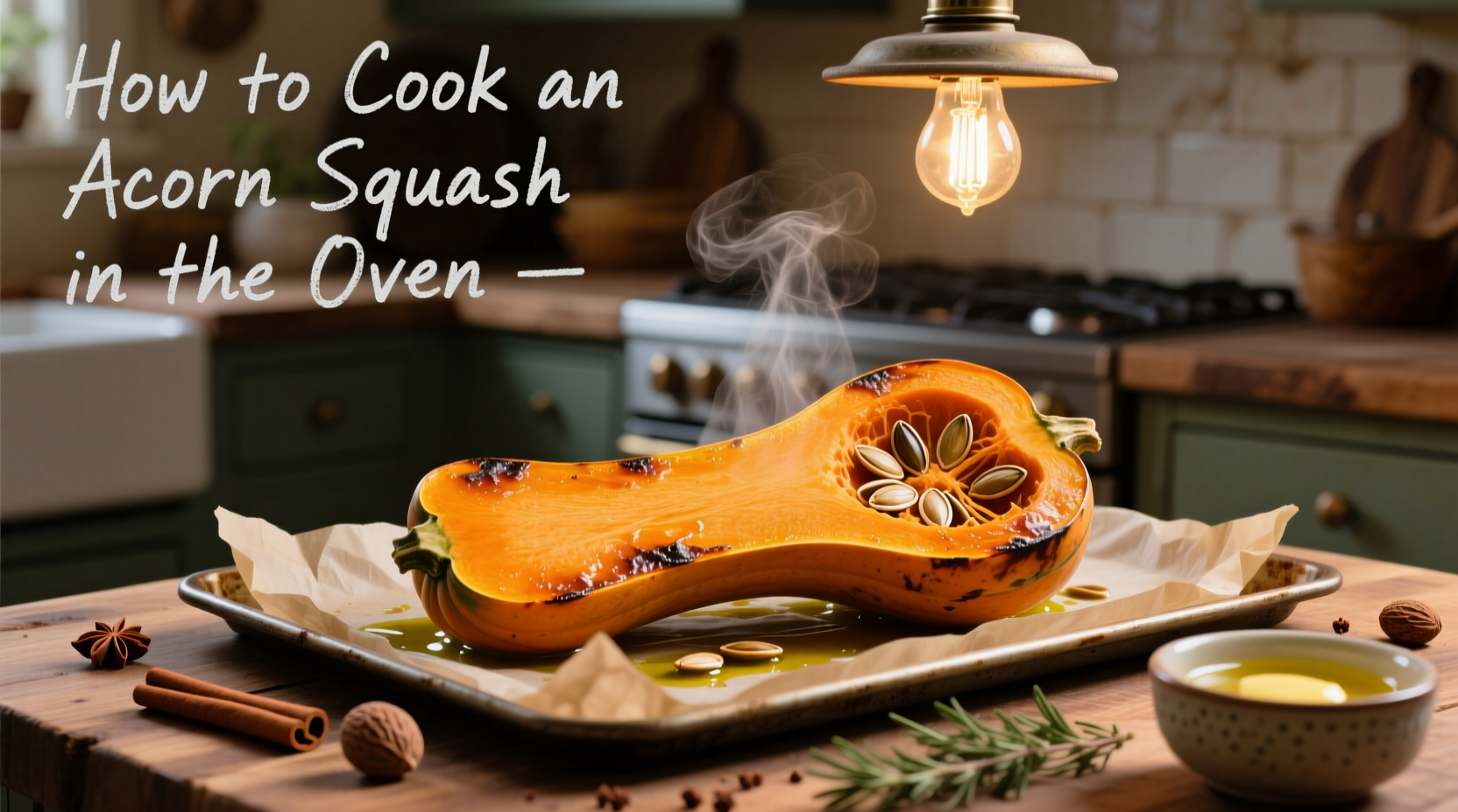 how to cook an acorn squash in the oven