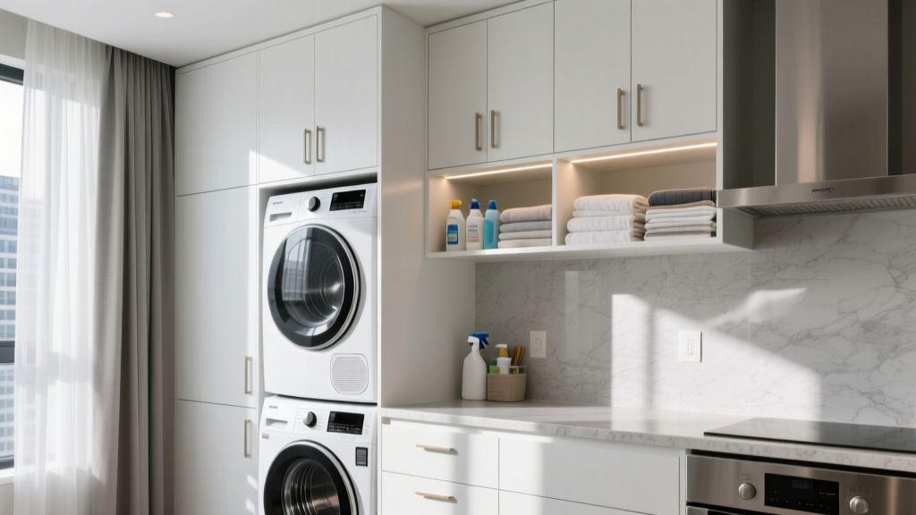 Cabinets Above Washer & Dryer: Smart Storage Solutions