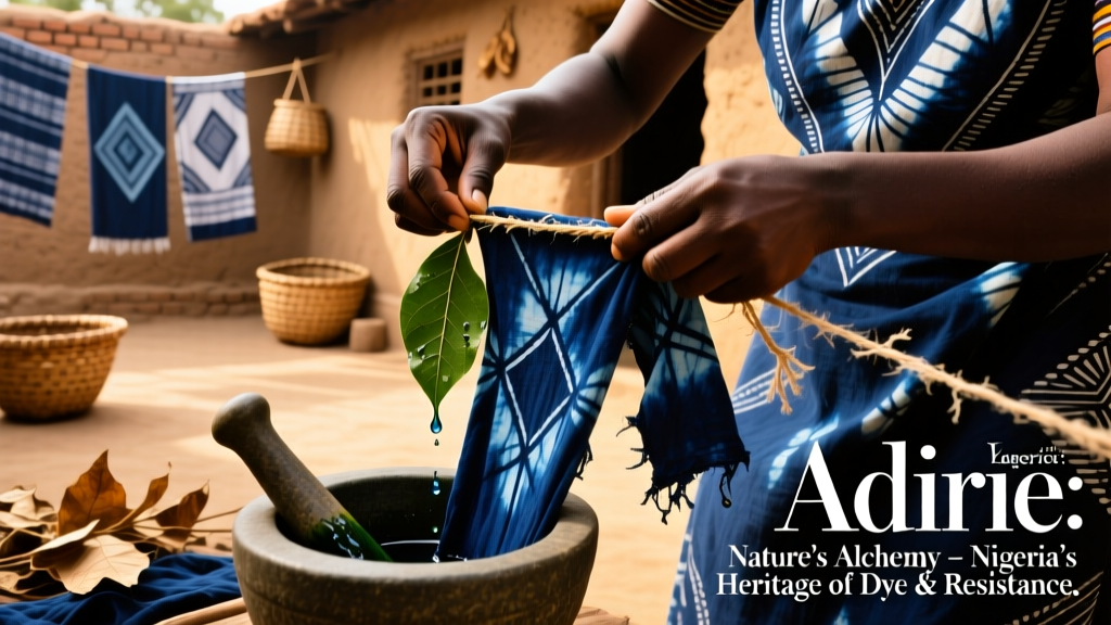 Nigerian Adire Leaf Dye Fermentation And Tie Resist Process