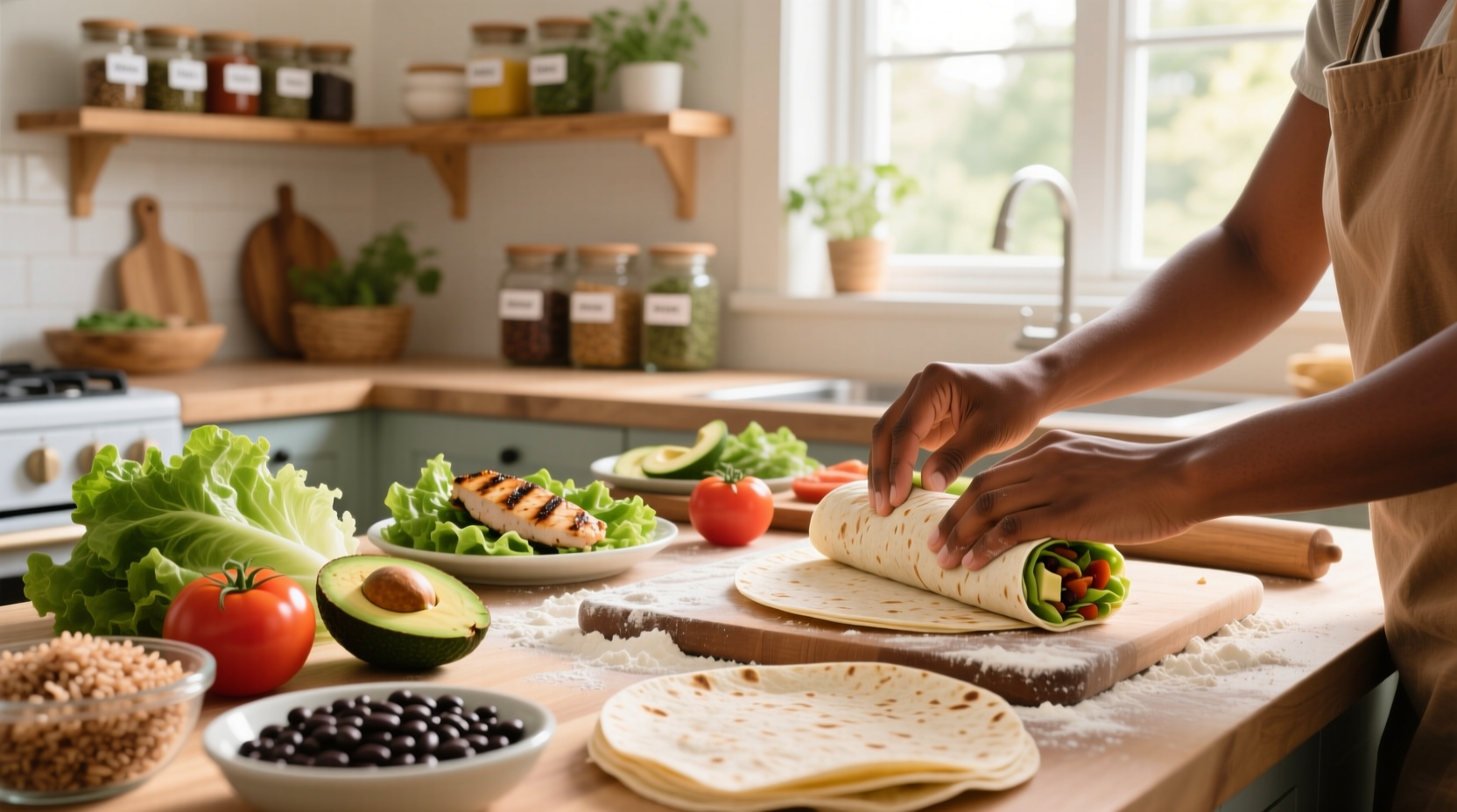 make and freeze your own wraps and burritos for healthy