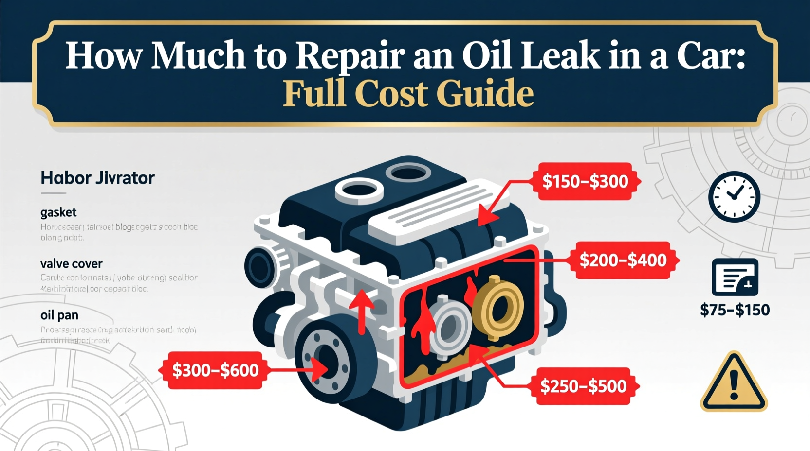how much to repair oil leak in car