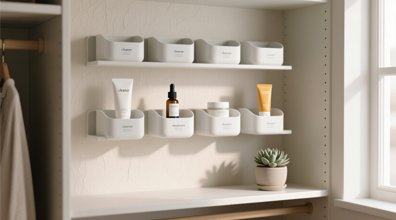 closet organization tips for minimalist skincare