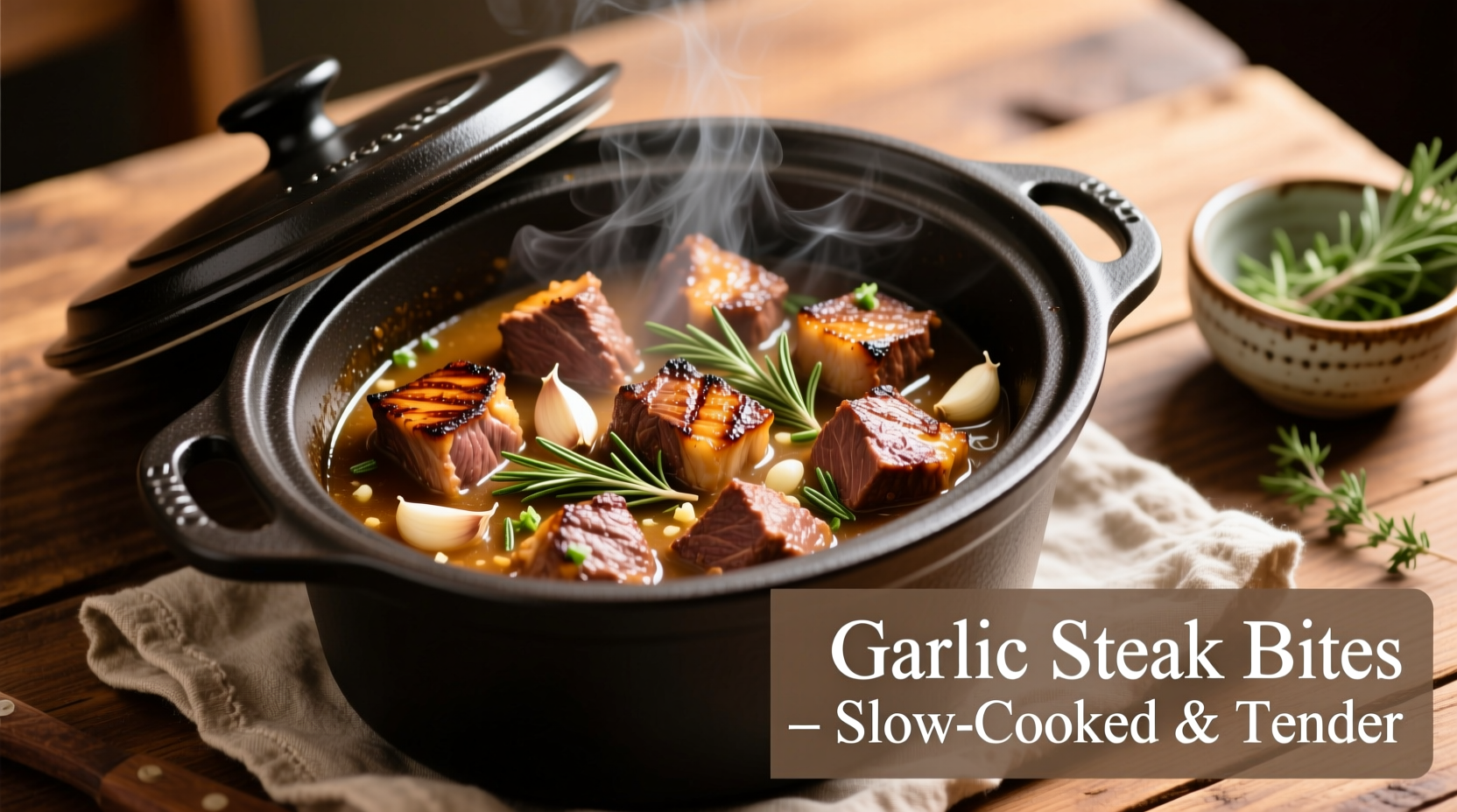 Perfect Garlic Steak Bites Crock Pot Recipe in 4 Hours