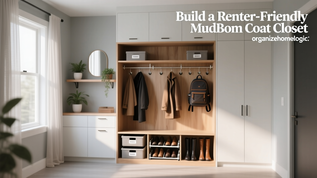 Build a Renter-Friendly Mudroom Coat Closet